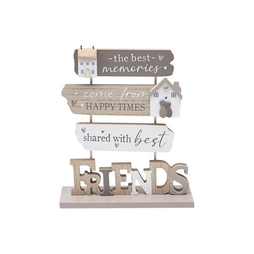 Picture of WOODEN STANDING FRIENDS PLAQUE
